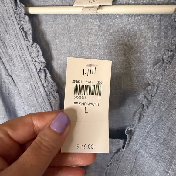 🆕J. Jill Blue Sleeveless V-Neck Maxi Dress - Picture 6 of 6